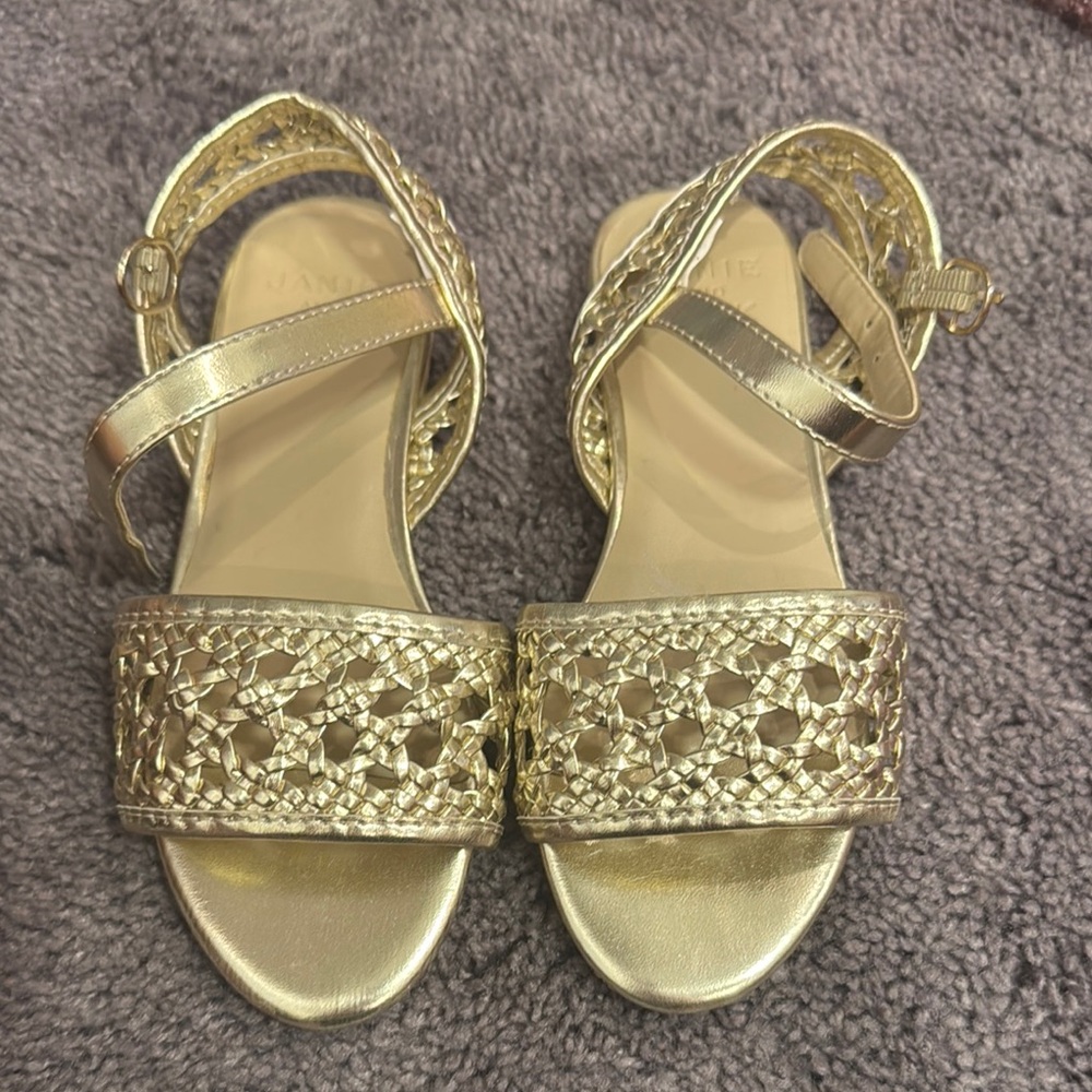 Janie & Jack Elegant Gold Girls Sandals